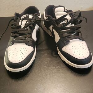 Nike Jordan 1 Pandas Men's Black and White Low-Top Sneakers